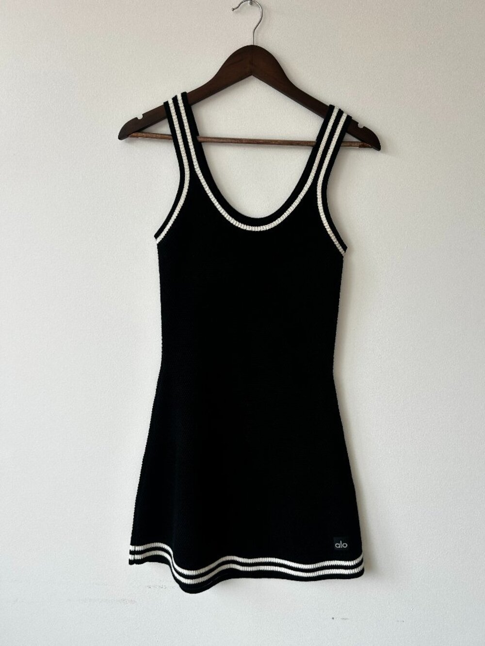 ALO - Tennis Club Sweater Knit Dress - Size: Small / Color: Black & White - Picture 2 of 6